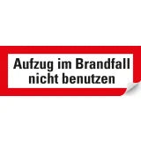 Aufzug im Brandfall nicht benutzen DIN 14406