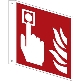 Brandschutzzeichen Brandmelder Fahnenschild ISO 7010