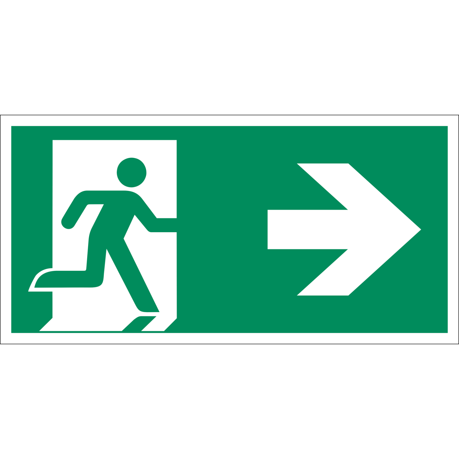 Notausgang Flucht-Rettungswegzeichen Schild ISO 7010